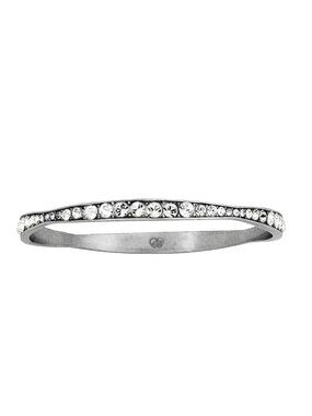 BRIGHTON Light Hearted Scalloped Crystal Bangle Bracelet